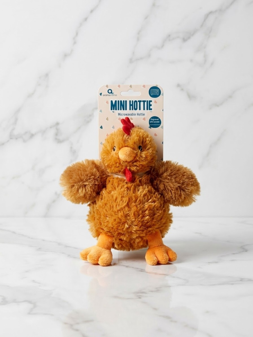 Aroma Home Mini Hottie Plush Chicken - Orange with Red Accent